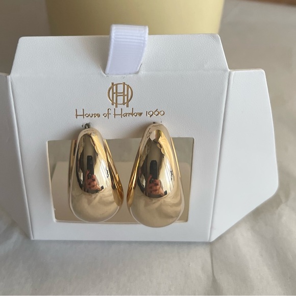 The House of Harlow CHUNKY Drop Earrings GOLD - Picture 10 of 10